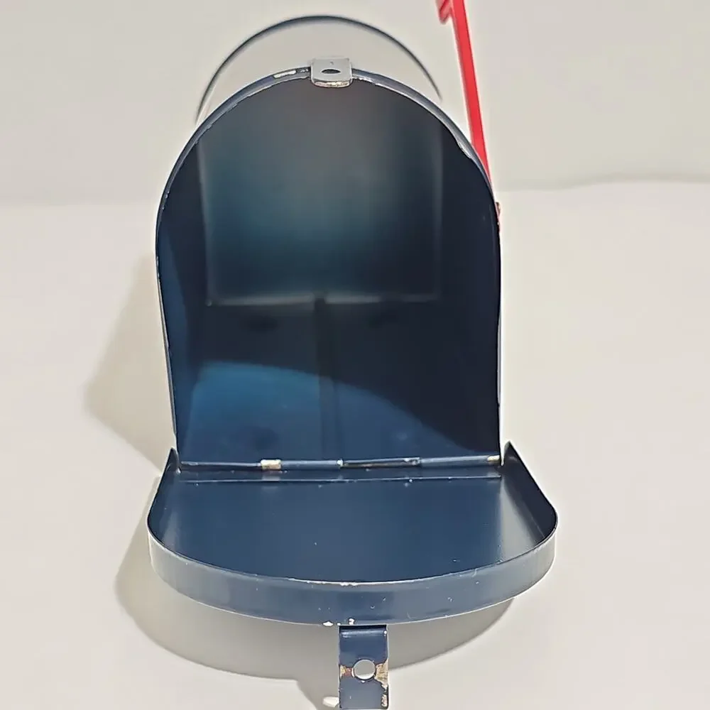Country Blue Ribbon Geese Decorative Mailbox Cottagecore Goose Grannycore